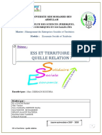 Relation Entre l'ESS Et Le Territoire