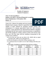 SOC2007A Advanced Financial Accounting