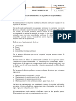 Programa de Mantenimiento de Infraestructura 2