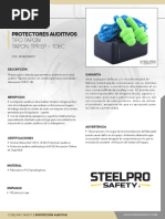 Ficha Tecnica Protectores Auditivos Tipo Tapon Steelpro