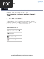 Tailings Dam Closure Scenarios, Risk Communication, Monitoring, and Surveillance in Alberta