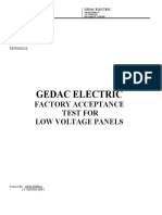 Gedac Electric: Factory Acceptance Test For Low Voltage Panels