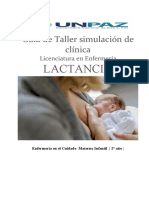 Guía de Taller Simulación de Clínica: Lactancia