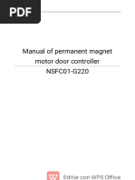 Manual of Permanent Magnet Motor Door Controller NSFC01-G220