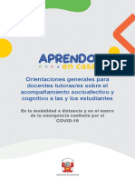 Oreintaciones Generales para Docentes Tutores Sobre El Acompañamiento