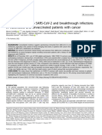 Natural Immunity To Sars-Cov-2 and Breakthrough Infections in Vaccinated and Unvaccinated Patients With Cancer