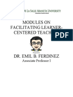 Modules On Facilitating Learner-Centered Teaching: Associate Professor I