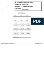 School Based Assessment 2023 GRADE 5 (Section-B) ISLAMIAT PART - A (Objective Type)