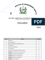 Syllabus: 34 Mid Career Management Course