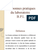 Les Bonnes Pratiques Du Laboratoire B.P.L