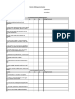 Monthly HSSE Inspection Checklist