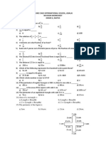 Divine Child International School, Adalaj Revision Worksheet Grade 6, Maths Choose The Correct Option