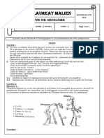 (Géologie) BAC 2014 SUJET ET CORRIGE-1