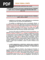 Juicio Verbal. Desahucio Por Falta de Pago y Expiración Del Término y Precario