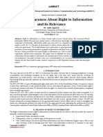 A Study of Awareness About Right To Information and Its Relevance