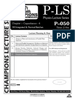 Chapter:-Capacitance - 4 Time: Hrs 2: Lecture Planning & Flow