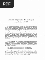 Terminos Adyacentes Del Participio: Preposición + S.N.: Cantado