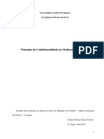 Princípio Da Confidencialidade Na Mediação de Conflitos