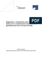 Diagnostico y Lineamientos para Mitigar Los Efectos de Contam Lumin Sobre Golondrinas de Mar en El Norte de Chile