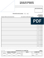 Modelo Uece: Folha de Redação