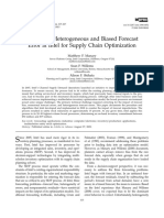 Correcting Heterogeneous and Biased Forecast Error at Intel For Supply Chain Optimization