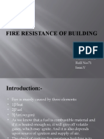 Fire Resistance of Building: by Yash M Rana Roll No:71 Sem:V