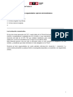 Comprensión y Redacción de Textos II Ciclo 2022-Agosto Semana 9, Semana 10 El Texto Argumentativo: Ejercicio de Transferencia Apellidos y Nombres