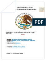 Universidad de Las Californias Internacional: El Derecho Como Fenómeno Social, Historico Y Político