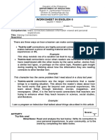 ENGLISH WORKSHEET Grade 6 WEEK 7