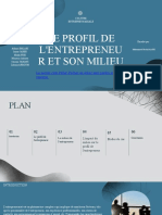 Le Profil de L'Entrepreneu R Et Son Milieu: Le Succès C'est D'aller D'échec en Échec Sans Perdre Son Entho Usiasme