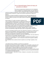 "Herencia y Ambiente en El Desarrollo Humano. Factores de Riesgo y de Protección en La Infancia".