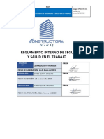 Reglamento Interno de Seguridad Y Salud en El Trabajo