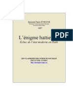 L'énigme Haïtienne.: Échec de L'état Moderne en Haïti