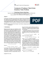 Numerical Treatment of Nonlinear Third Order Boundary Value Problem