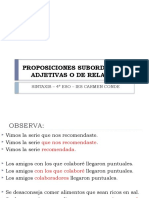 Proposiciones Subordinadas Adjetivas O de Relativo: Sintaxis - 4º Eso - Ies Carmen Conde