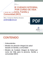 Modelo de Cuidado Integral de Salud Por Curso de Vida para La Persona, Familia y Comunidad (MCI)