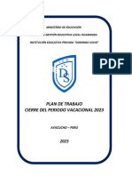 PLAN DE TRABAJO CLAUSURA VACACIONES D 2023 Corregido