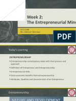 Week 2: The Entrepreneurial Mind: GEE121DM Mrs. Adelynne Valenciano