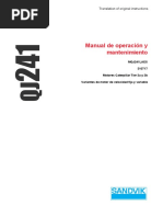 Manual de Operación y Mantenimiento: Translation of Original Instructions