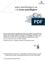 Procedimentos Metodológicos Na Elaboração de Testes Psicológicos