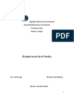 Informe Del Papel Social de La Familia Vilmar Martinez