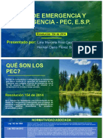 Plan de Emergencia y Contingencia - Pec, E.S.P.