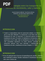 Modulo: Analogías Entre Los Transportes de Cantidad de Movimiento, Calor y Materia