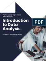 To Data Analysis