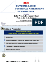 Outcome-Based Professional Assessment Examination: Dato' Prof. Ir. Dr. Hassan Basri Prof. Ir. Dr. K. S. Kannan