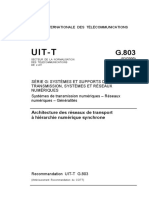 Uit-T: Architecture Des Réseaux de Transport À Hiérarchie Numérique Synchrone