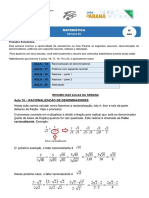 Racionalização de Denominadores