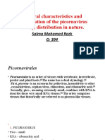 General Characteristics and Classification of The Picornavirus Family, Distribution in Nature