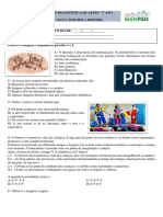 Diagnóstico Inicial - Artes - 7º Ano - 2022