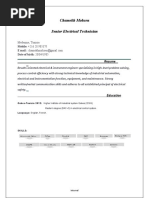 Chamekh Mohsen Senior Electrical Technician: Resume